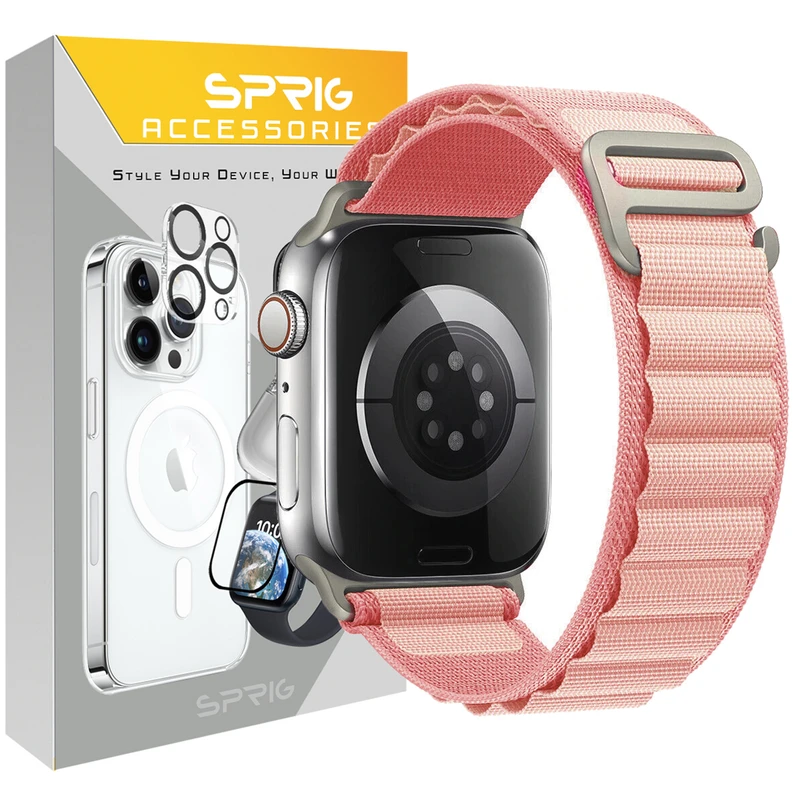 بند اسپریگ مدل Loop Alpine NC مناسب برای اپل واچ Series SE 2022 Aluminum Case 44mm / SE 2021 Aluminum Case 44mm / Series 5 44mm / Series 6 44mm / SE 44mm