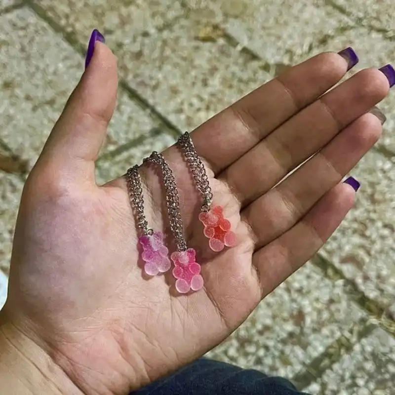 گردنبند زنانه مدل پاستیل خرسی شکری