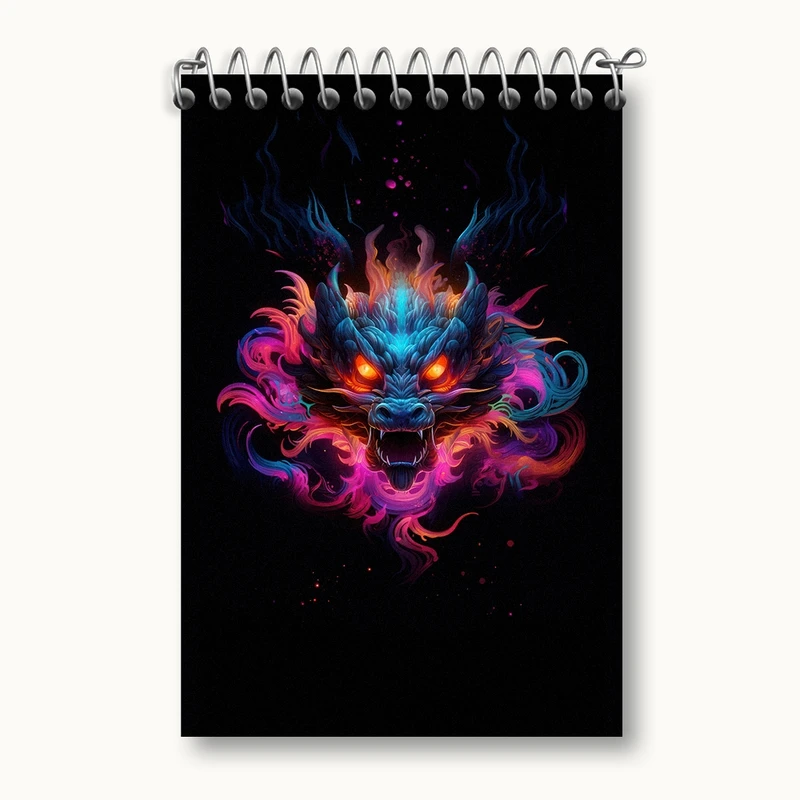 دفتر یادداشت 50 برگ خندالو مدل اژدها کد F2605