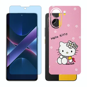 Glass Together model matte anti blue screen protector suitable for Xiaomi Poco X7 Pro mobile phone with back cover sticker