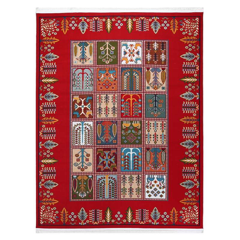 گلیم ماشینی دنیای فرش مدل گندم لاکی کد 1910