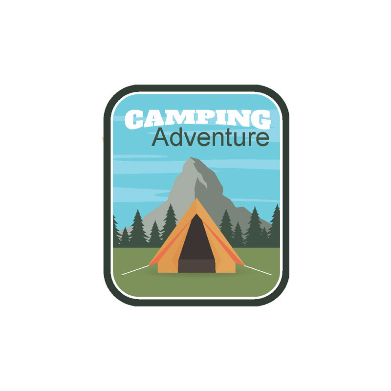 برچسب بدنه خودرو رایسان طرح camping کد st056