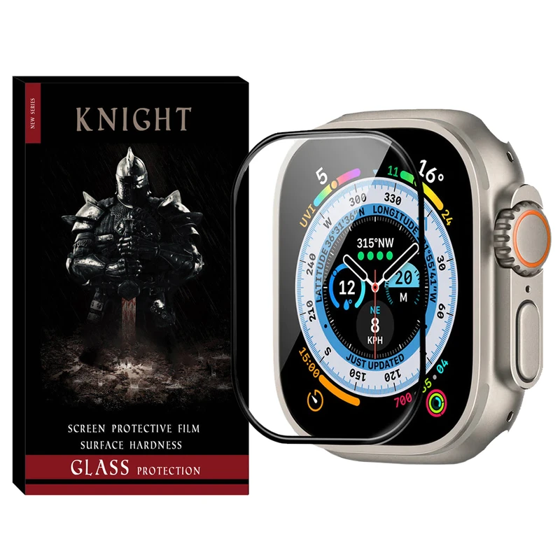 محافظ صفحه نمایش شیشه‌ای نایت مدل SH-FULL-KT مناسب برای اپل واچ Ultra 49mm / Ultra 2 49mm