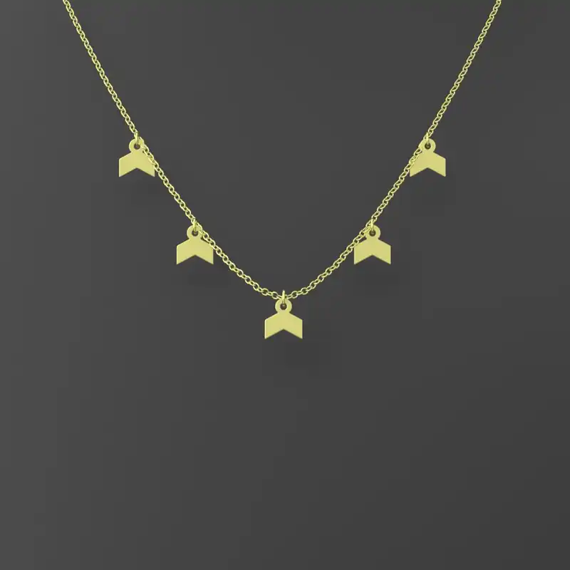 گردنبند طلا 18 عیار زنانه مدوپد مدل هندسی کد RNA11810