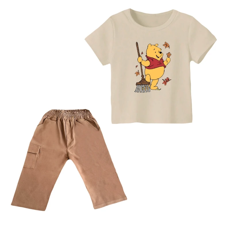 ست تی شرت و شلوارک پسرانه مدل پو کد 29