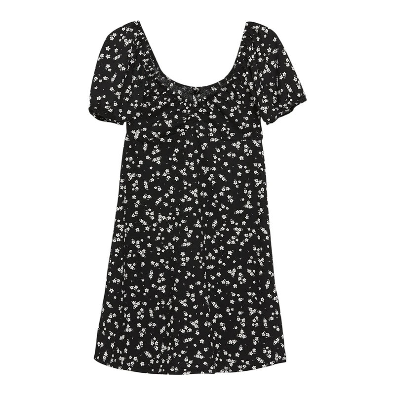 پیراهن یقه خشتی زنانه ال سی وایکیکی مدل پرنسسی شکوفه دار