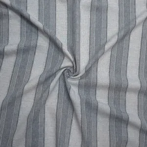 پارچه لباس عرض 1.5 متر مدل شانتون لنین اندونزی راه راه کد1 رنگ طوسی