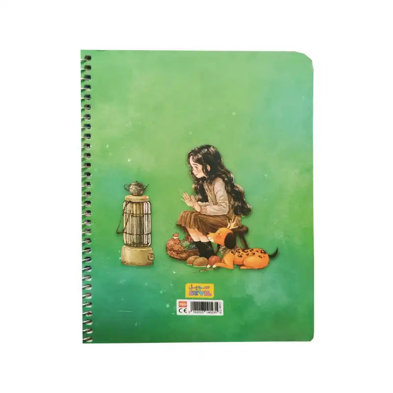 دفتر شکرگزاری 80 برگ سویل طرح دختر و چای داغ کد 7009