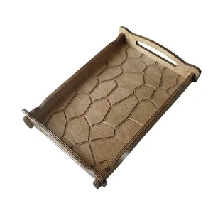 سینی دسته دار مدل مستطیل زنبوری کد 321 سایز 34*20 سانتی متر