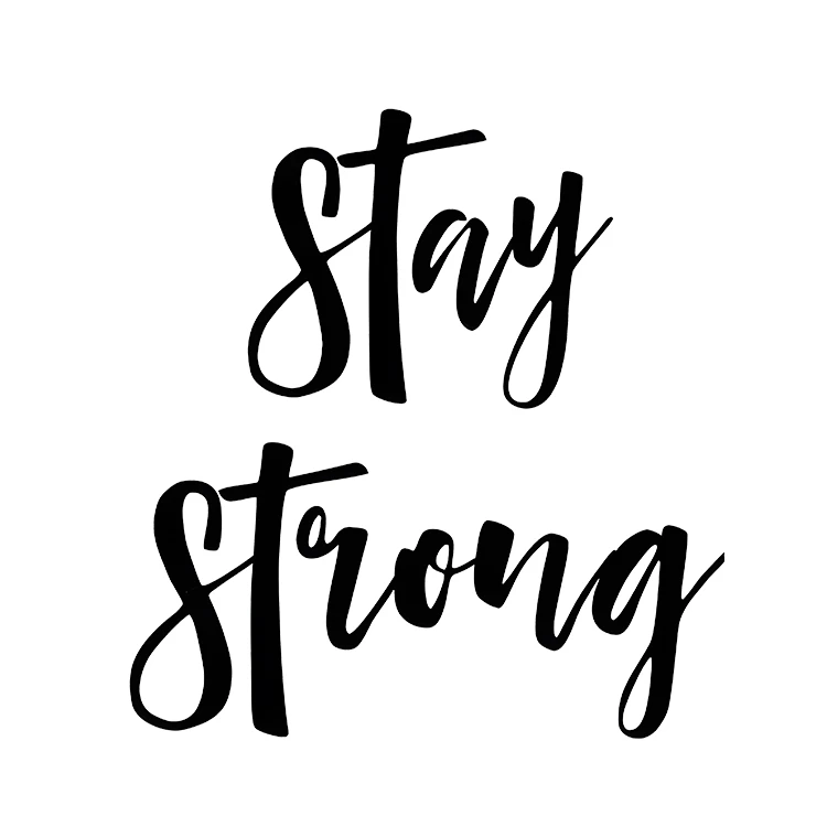 استیکر پارچه و لباس پاد آفرین مدل انگیزشی قوی بمان کد S5005