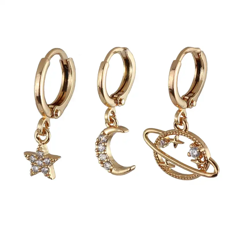 گوشواره زنانه وای اس ایکس مدل ear632 بسته سه عددی