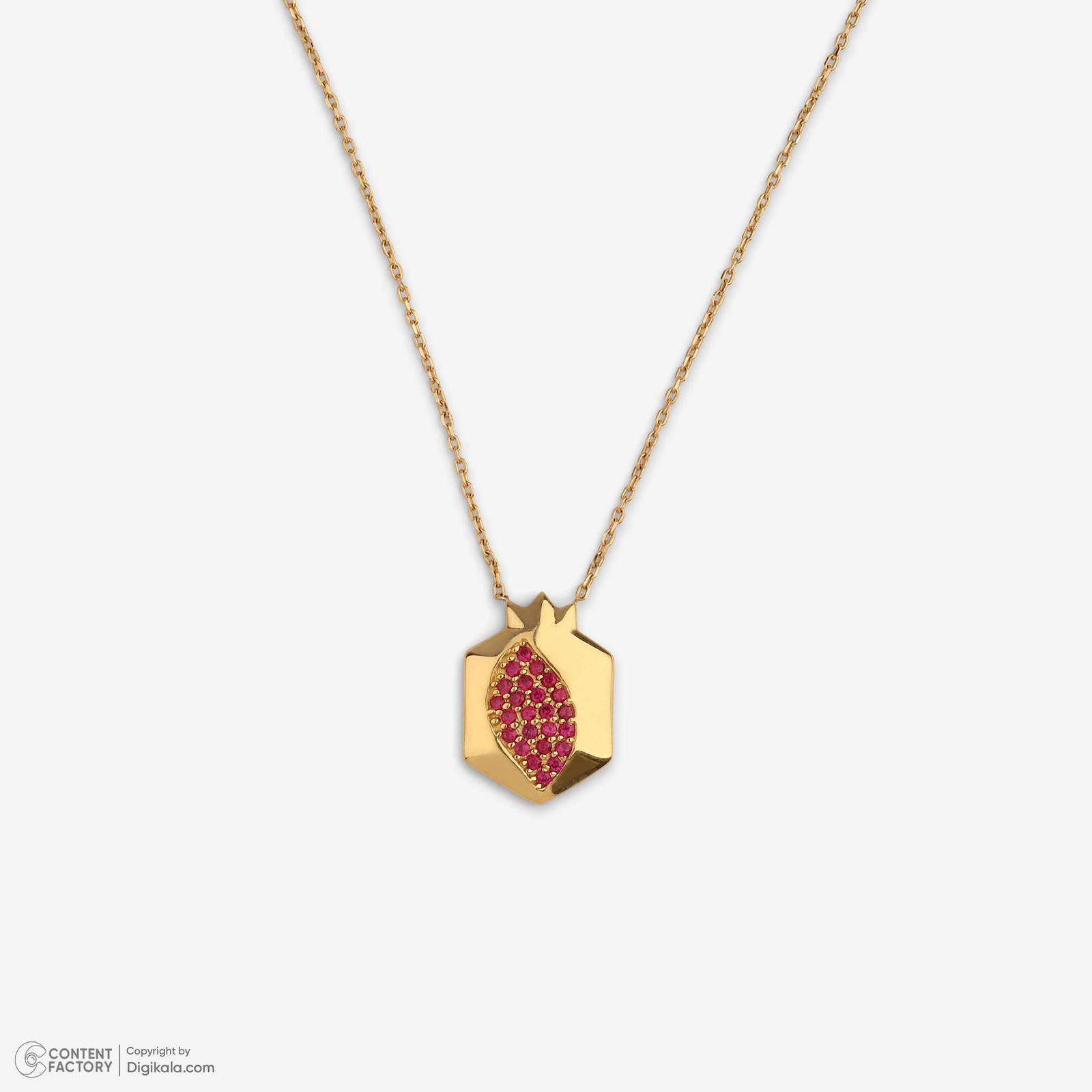گردنبند طلا 18 عیار زنانه با زنجیر حلقهای (فلامینگو) وی گالری مدل انار کد NA1695 -  - 5