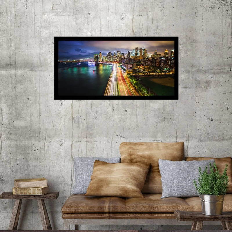 تابلو بکلیت طرح منظره شهر در شب مدل B-S2944