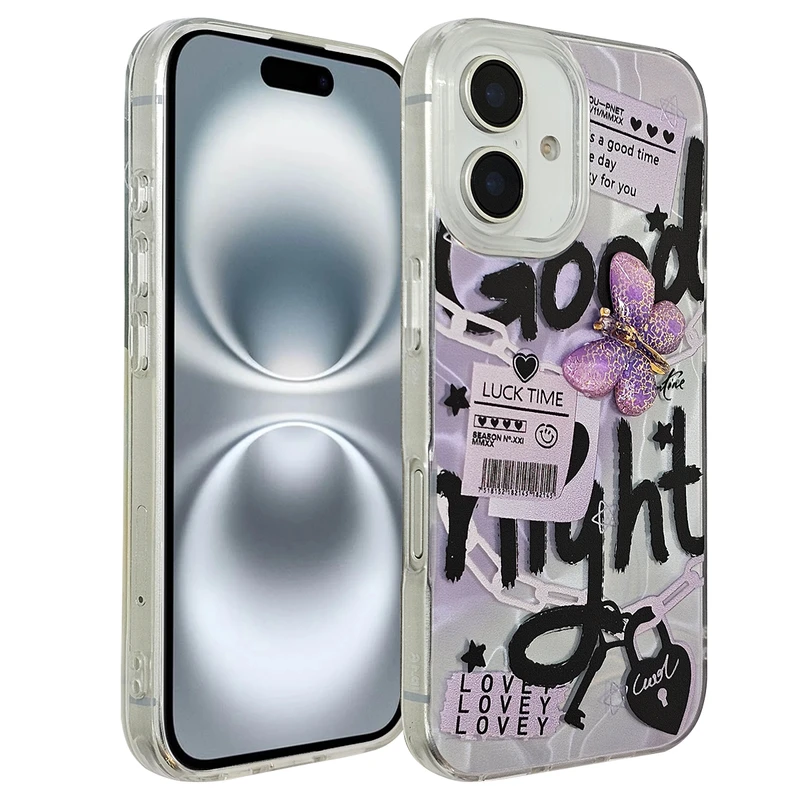 کاور یونیک کیس مدل batterfly کد 02 مناسب برای گوشی موبایل اپل Iphone 16