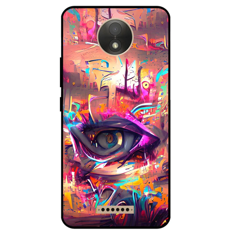 کاور مگافون طرح چشم مدل 2823 مناسب برای گوشی موبایل موتورولا Moto C Plus