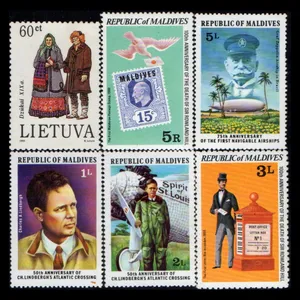 تمبر یادگاری مدل خارجی مجموعه 6 عددی 