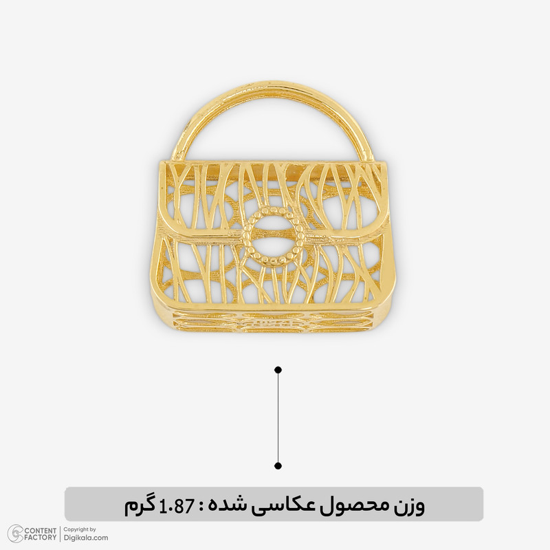 آویز گردنبند طلا 18 عیار زنانه مایا ماهک طرح کیف کد MM2283