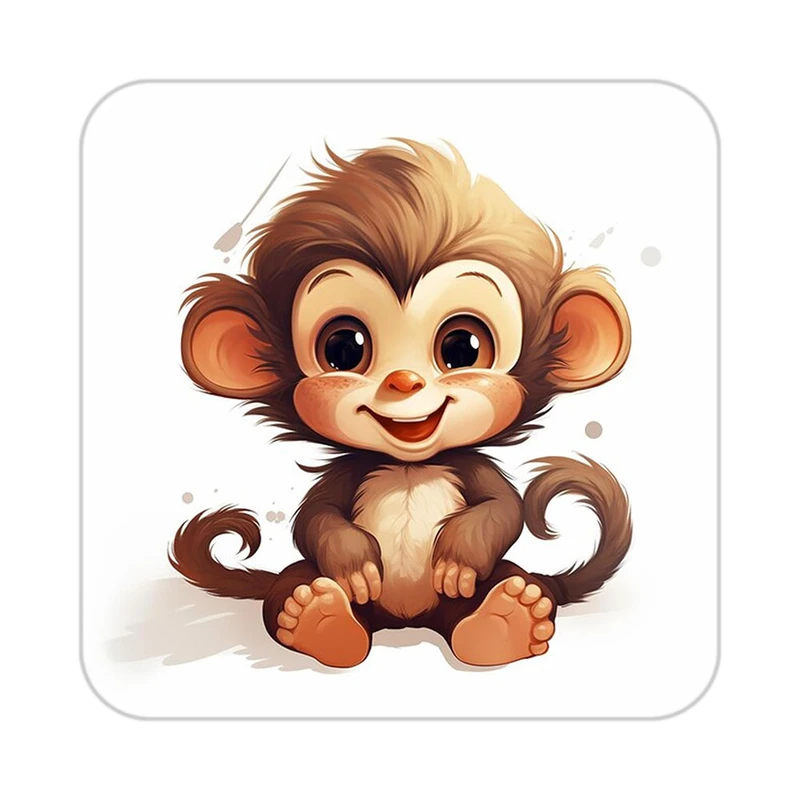 زیر لیوانی کاکتی طرح حیوانات کارتونی مدل mp28184