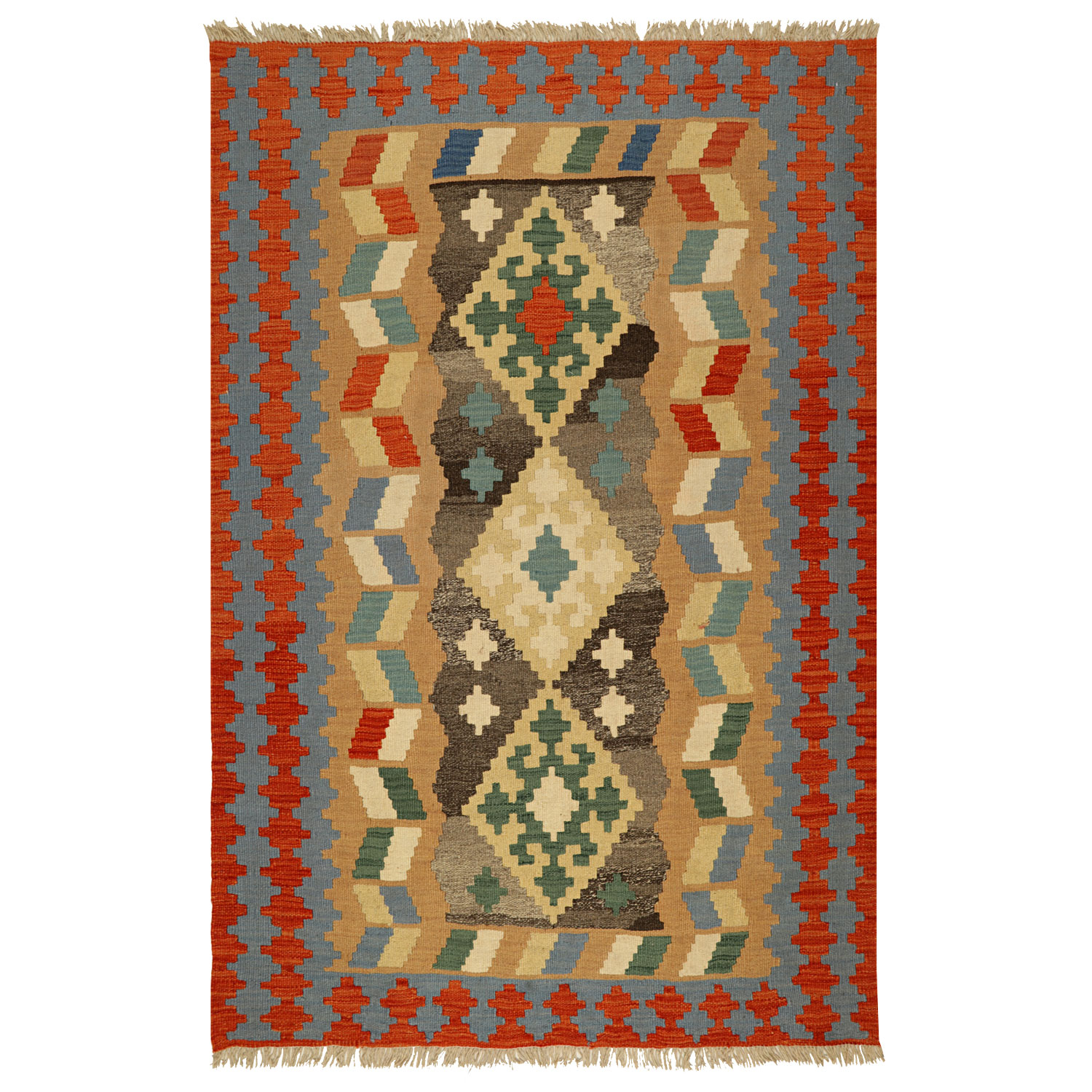 گلیم دستبافت دو متری مدل قشقایی کد 999066