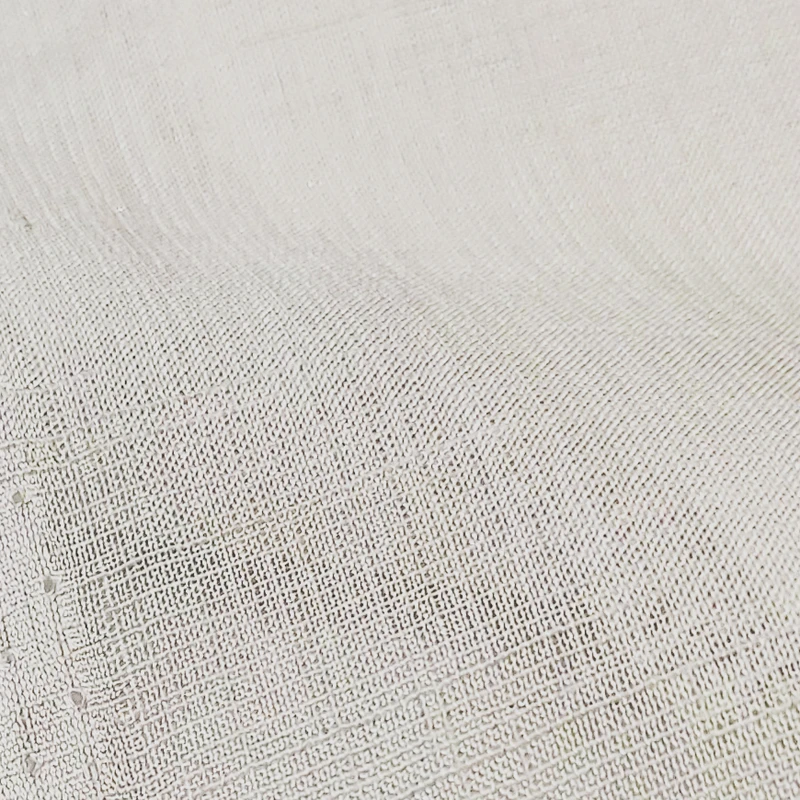 پارچه پرده عرض 3 متر مدل حریر کتان بافت‌دار رنگ نباتی