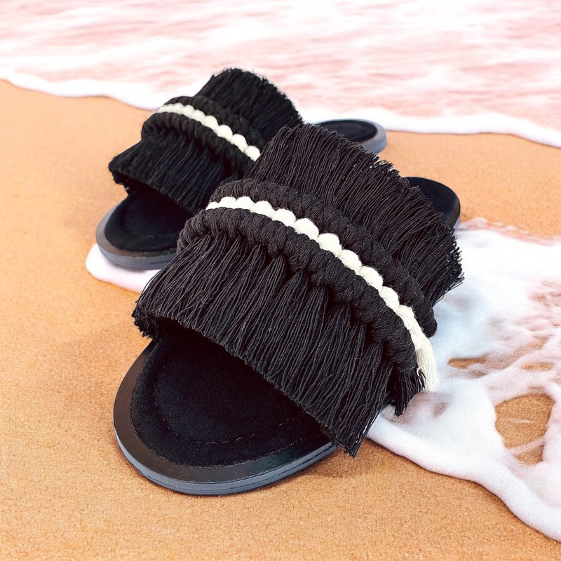 صندل زنانه مدل مکرومه