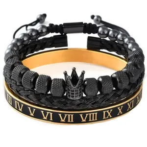 دستبند مردانه گوهرسنگ مدل bangel_3_PLUS مجموعه سه عددی