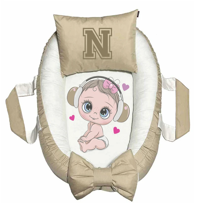 تشک غلت گیر نوزاد پاد آفرین مدل فانتزی طرح حرف N