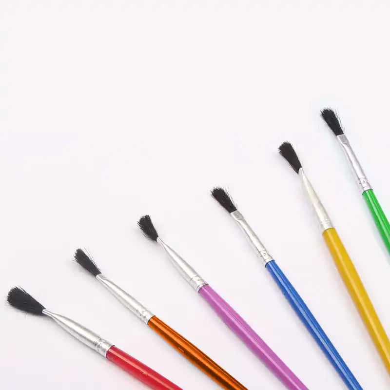 قلم مو نقاشی مدل مهد کودک کد 6-1 مجموعه 6 عددی