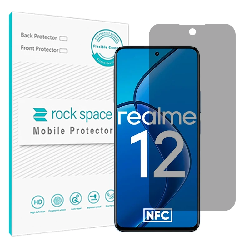 محافظ صفحه نمایش حریم شخصی راک اسپیس مدل Resistant مناسب برای گوشی موبایل ریملی 12 4G