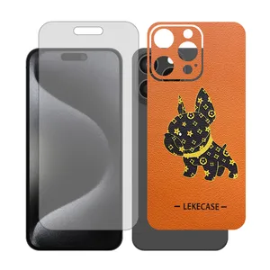 Glass Together model matte screen protector suitable for Apple iPhone 15 Pro Max mobile phone with cover sticker on the back of the phone