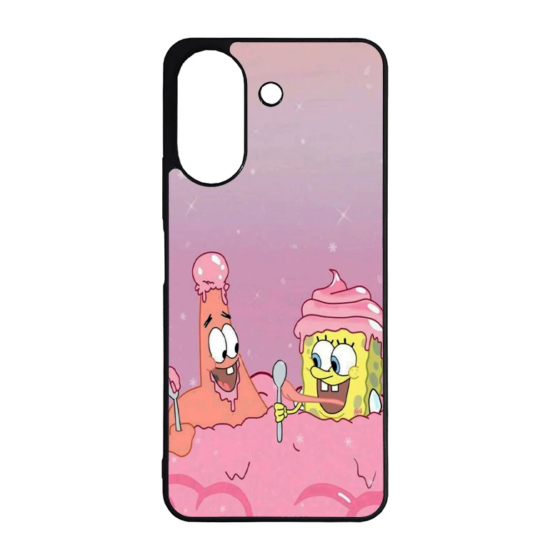 کاور گالری وبفر طرح باب اسفنجی و پاتریک مناسب برای گوشی موبایل شیائومی redmi 13c