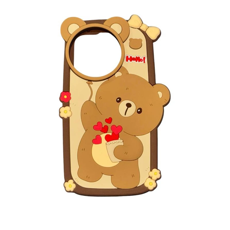 کاور طرح خرس بادکنکی کد 1114 مناسب برای گوشی موبایل اپل Iphone 13 pro