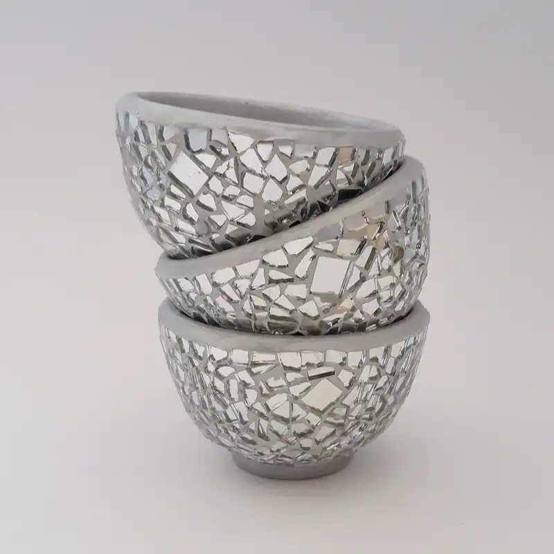 کاسه سفالی خط هنر مدل آینه کاری