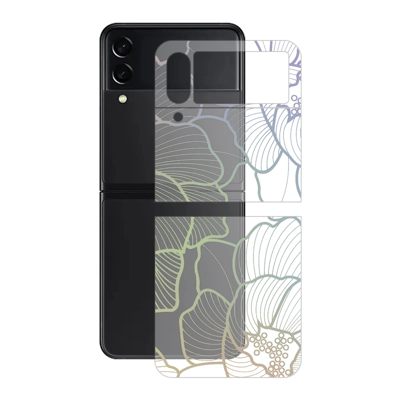 برچسب پوششی ریمکس مدل Clea طرح گل مناسب برای گوشی موبایل سامسونگ Galaxy Z Flip3