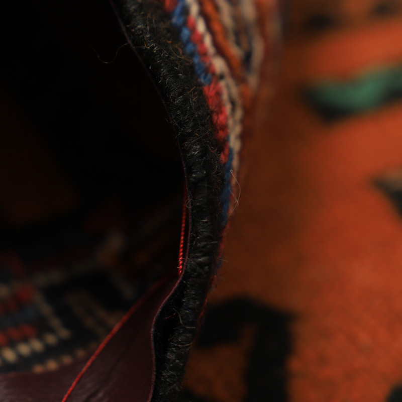 گلیم دستبافت یک متری مدل سفره کردی کد 4040106