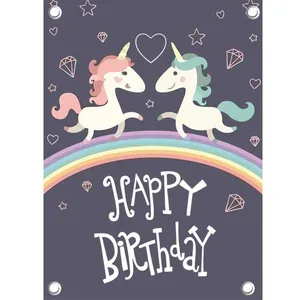 بنر تولد طرح اسب تک شاخ کد BnArt-26