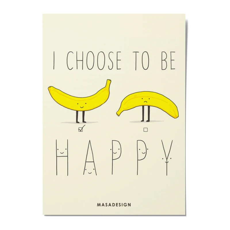 کارت پستال ماسا دیزاین طرح happy مدل POSH026