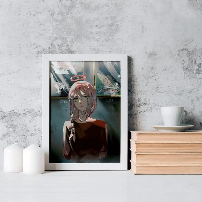 تابلو خندالو مدل ماکیما انیمه مرد اره ای کد 17911