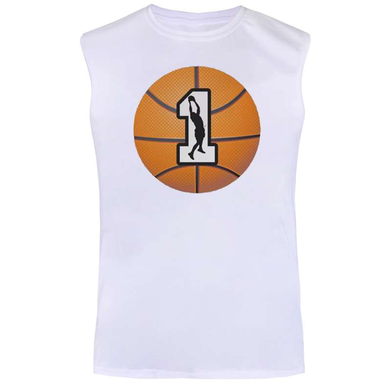 تاپ مردانه مدل بسکتبال  کد BA517  رنگ سفید