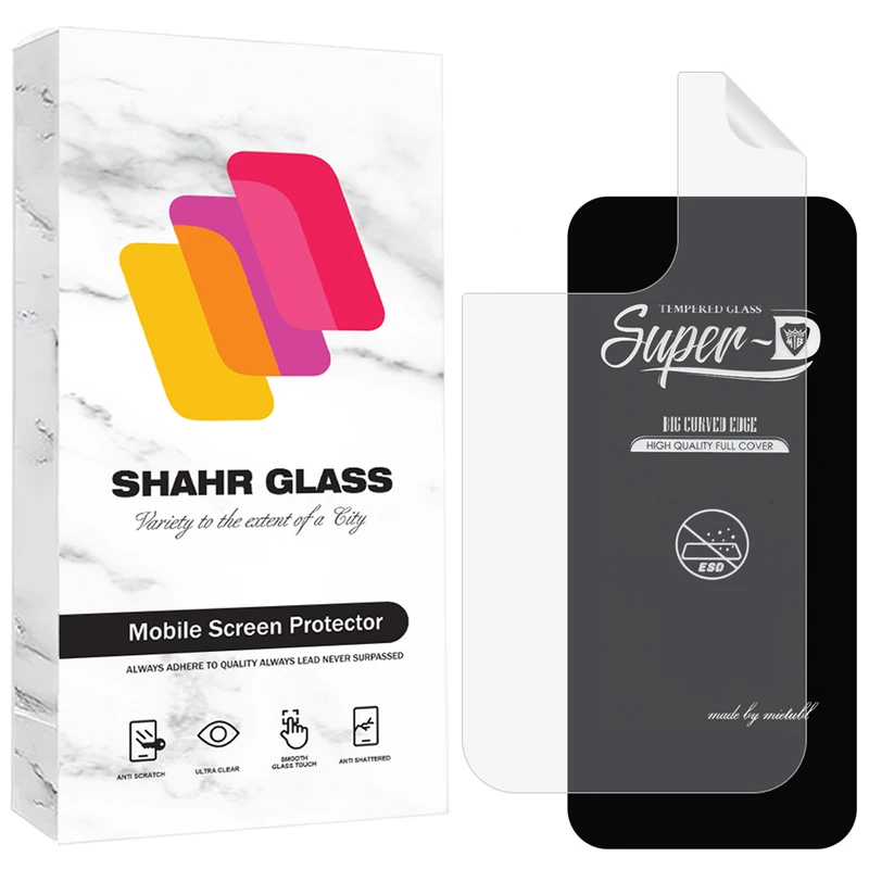 محافظ صفحه نمایش شهر گلس مدل SUNS مناسب برای گوشی موبایل اپل iPhone 15 Pro به همراه محافظ پشت گوشی 