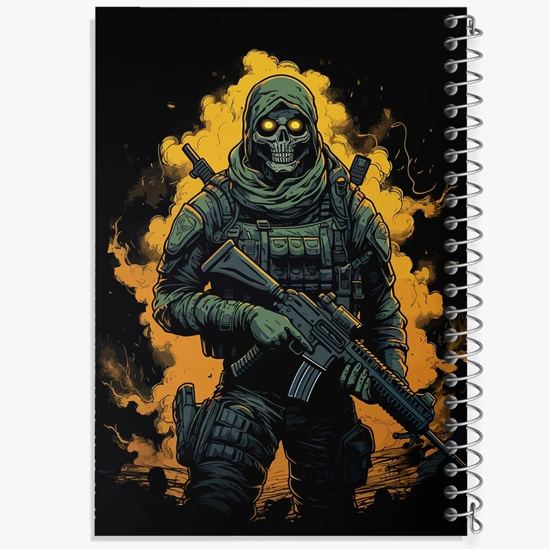 دفتر مشق 50 برگ خندالو طرح اسکلت (Skeleton) کد F2295