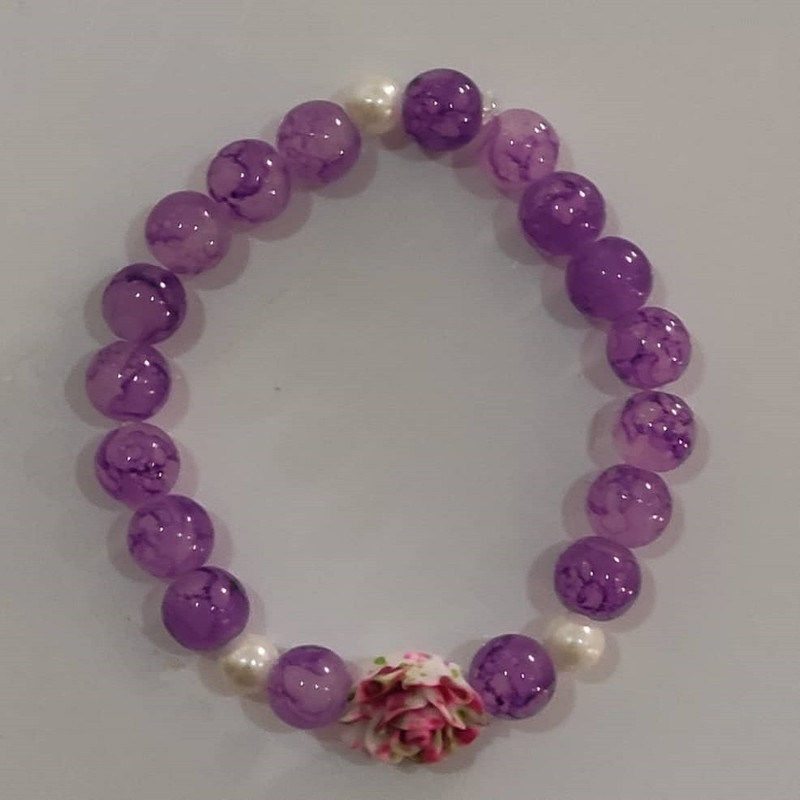 دستبند دخترانه مدل گل رز