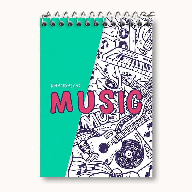 دفتر یادداشت 50 برگ خندالو مدل موزیک کد N276