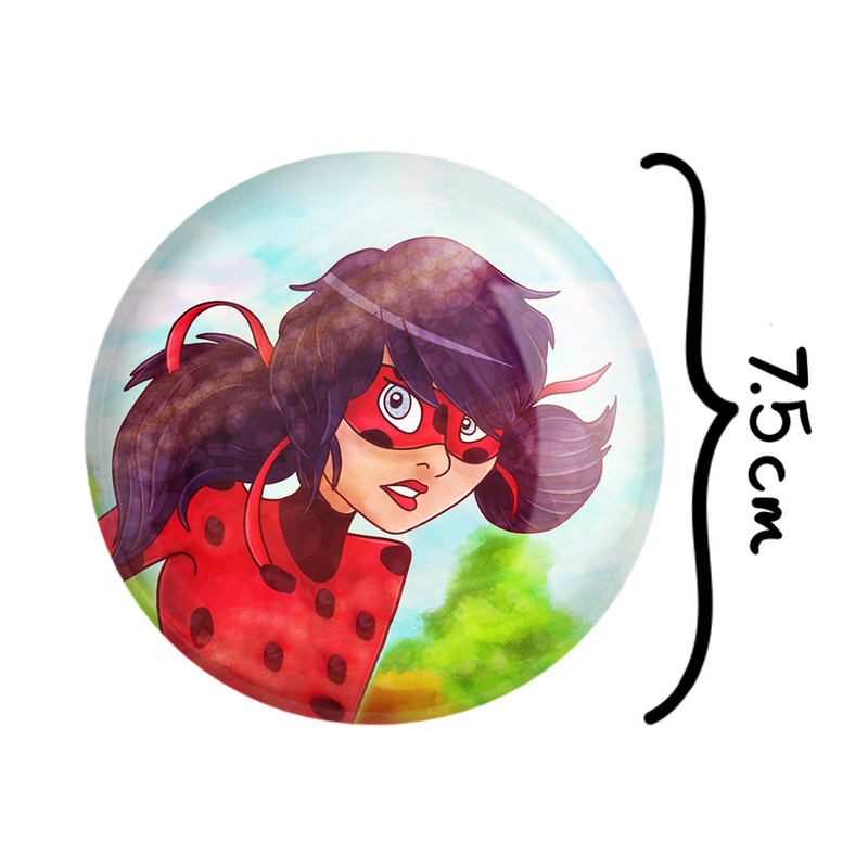 آینه جیبی خندالو طرح دختر کفشدوزکی مدل تاشو کد 25002