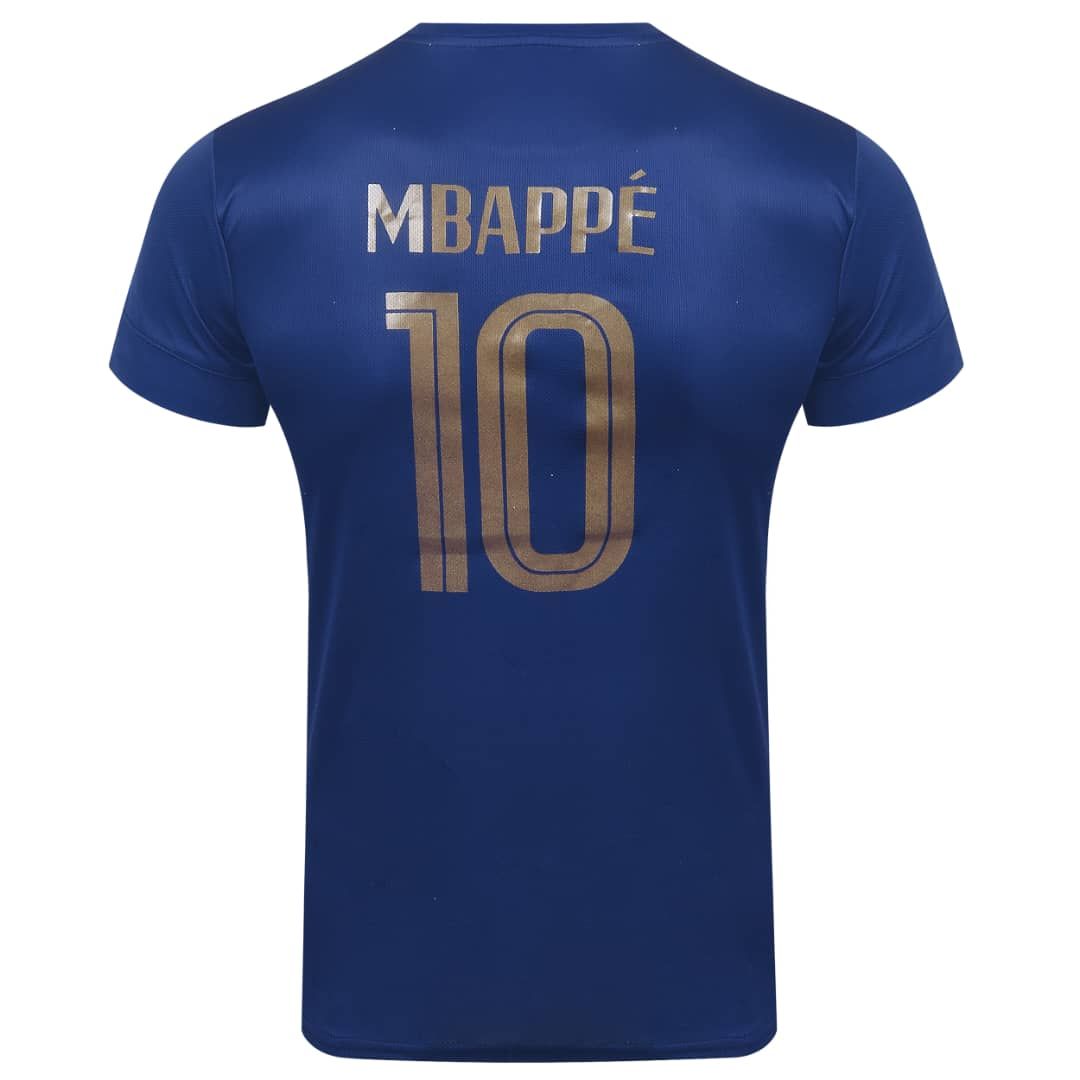 ست پیراهن و شورت ورزشی پسرانه مدل تیم ملی فرانسه امباپه2022 -  - 3