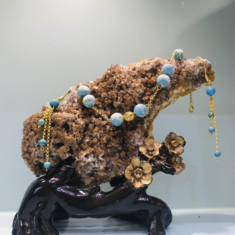 نیم ست نقره زنانه مدل دستساز 2 قاب فیروزه نیشابوری