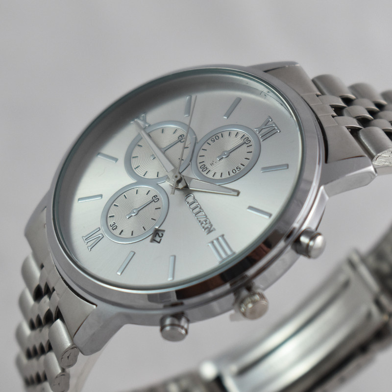 ست ساعت مچی عقربه ای زنانه و مردانه طرح سه موتوره مدل استیل 221S