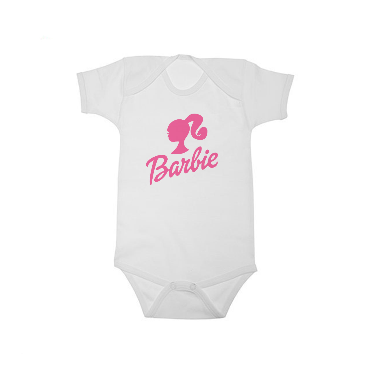 بادی آستین کوتاه نوزادی طرح باربی کد 25239