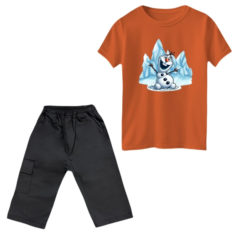 ست تی‌شرت و شلوارک پسرانه کد 01 