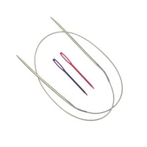 میلگرد بافتنی مدل سیم بکسلی کد 80-PACK-0.4 به همراه سوزن دوخت کاموا مجموعه 3 عددی